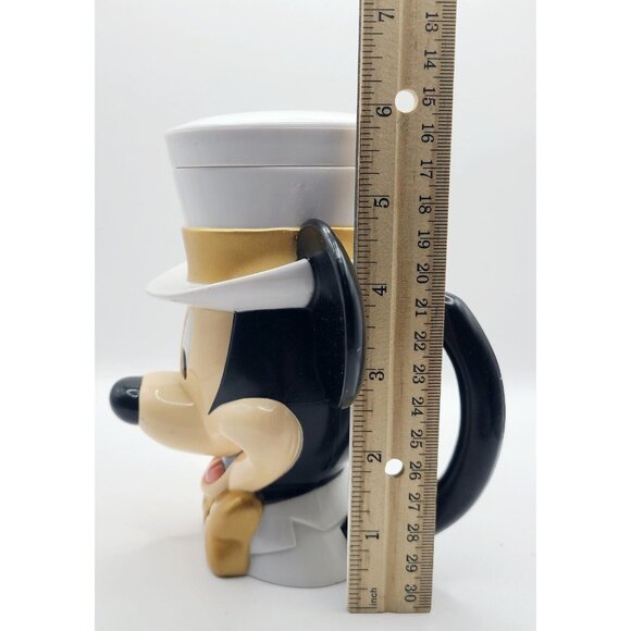 Disney Mickey Mouse Mug Cup Attached Flip Lid Microwave Dishwasher Safe Vintage - Picture 7 of 9